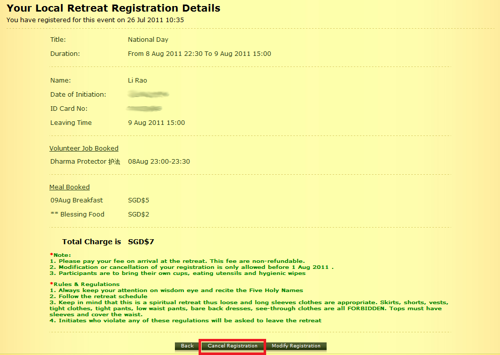 cancel ct registration